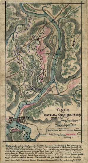 Battle of Carnifex Ferry, West Virginia. 1861