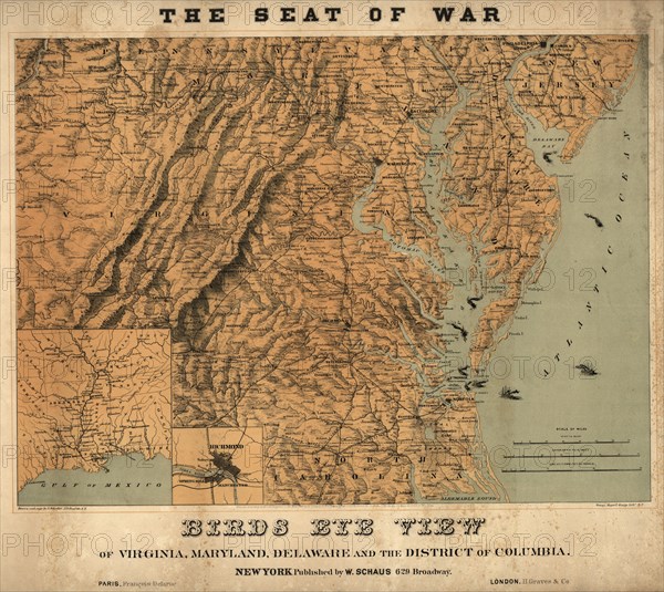 Birds Eye View of the Seat of War - 1861 1861
