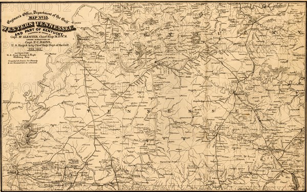 Western Tennessee & Part of Kentucky - 1865 1865
