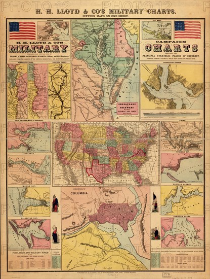 Campaign military charts showing the principal strategic places - 1861 1861