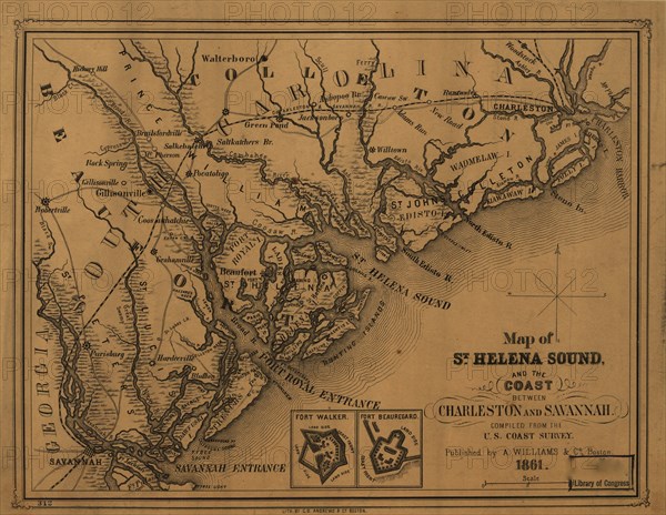 St. Helena Sound, and the coast between Charleston and Savannah 1861