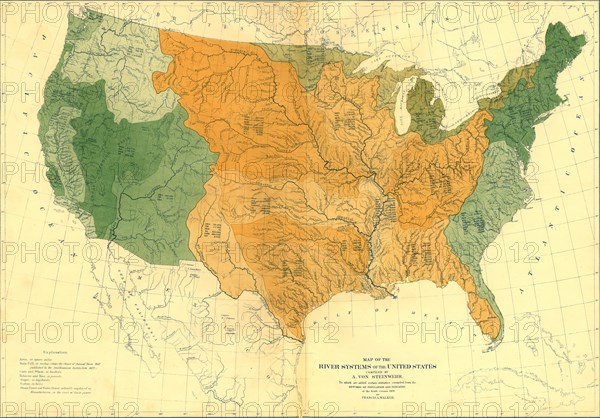 River Systems of the United States - 1870 1870