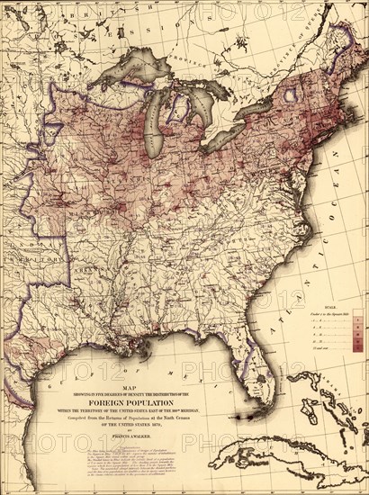 Foreign Population in the United States - 1870 1870