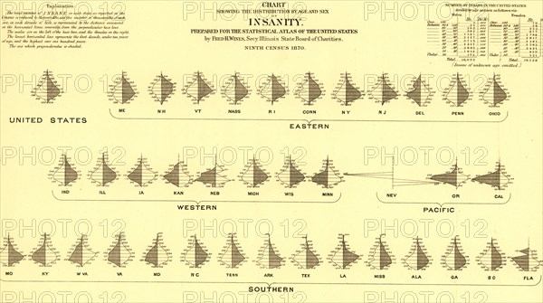 Insanity by Age & Sex - 1870 1870