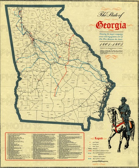 State of Georgia Civil War Centennial - 1864-1964 1864-1964