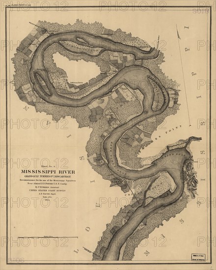 Mississippi River Reconnaissance for the use of the Mississippi Squadron, Rear Admiral D. D. Porter, U.S.N. Comdg. 1864