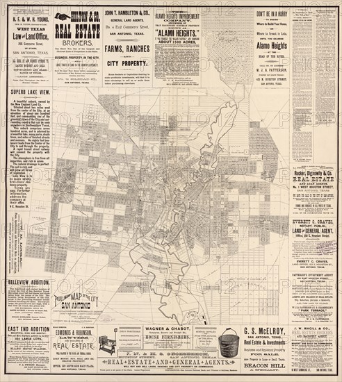 San Antonio City Map -1890 1890