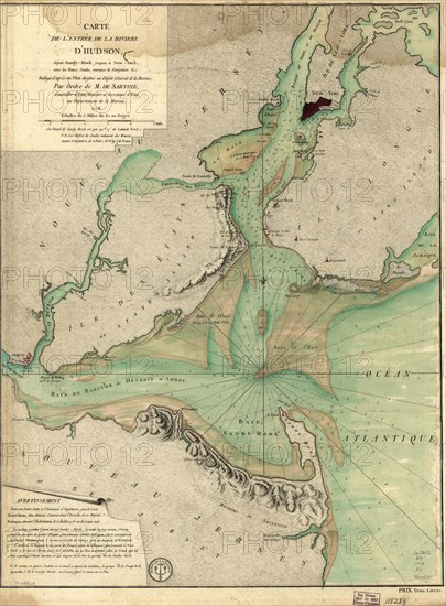 French Map of the Hudson River Valley - 1778