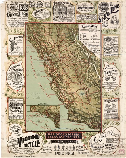 California Roads for Bicycles - 1895 1895