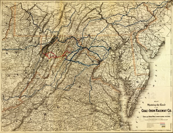 Coal and Iron Railway Co. and the coal and iron ore lands along its line 1882 1882