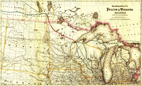 Duluth & Winnipeg Railroad - 1881 1881