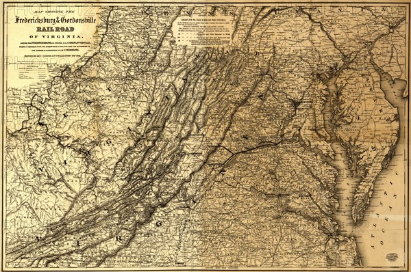Fredericksburg & Gordonsville Rail Road - 1869 1869