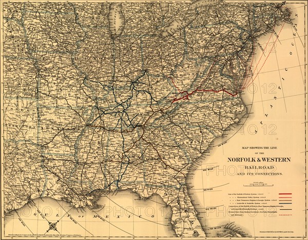Norfolk & Western Railroad -1887 1887