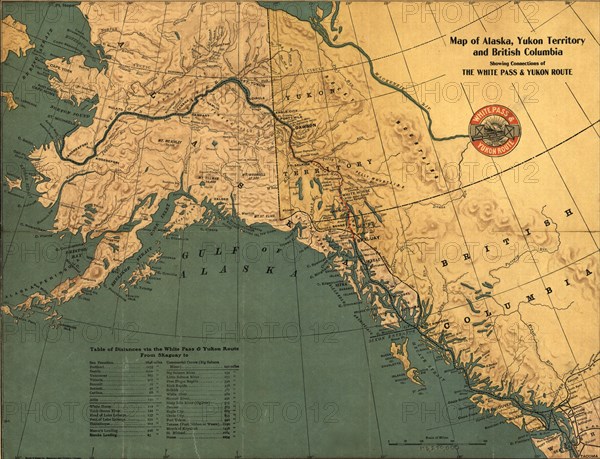 Alaska, Yukon Territory and British Columbia showing connections of the White Pass and Yukon route. - 1904 1904