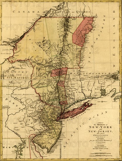 Provinces of New-York and New Jersey, with a part of Pennsylvania and the Province of Quebec - 1777