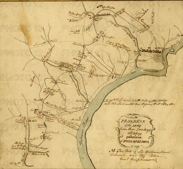 Progress of the army from their landing till taking possession of Philadelphia - 1777