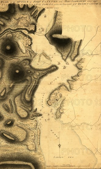 Plan of the attack of Fort Clinton and Montgomery - 1777