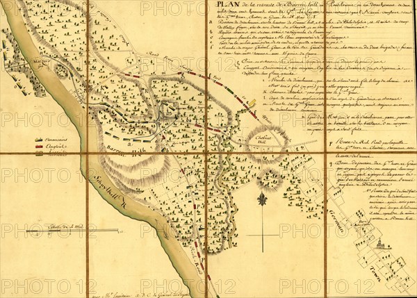 Lafayette Retreat before General Howe at Barren Hill, Pennsylvania - 1778