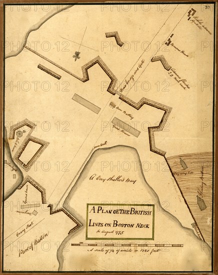 British Lines on Boston Neck - Bunker Hill - 1775 1775