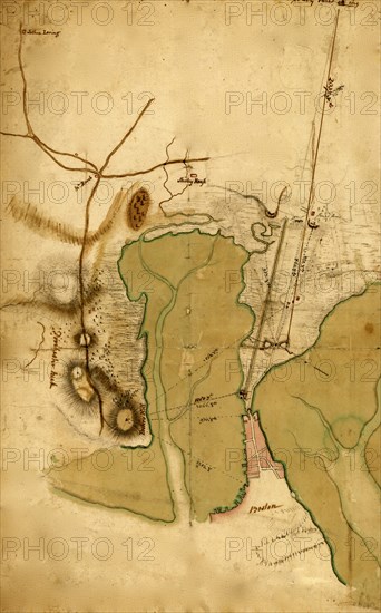 British Lines on Boston Neck - Bunker Hill - 1775 1775