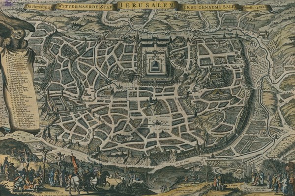 Antique Map of Jerusalem