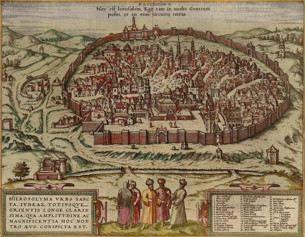 Antique Map of Jerusalem