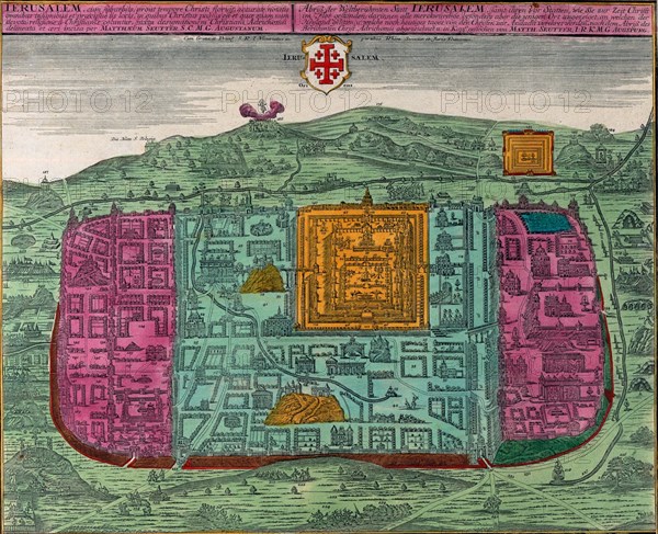 Antique Map of Jerusalem