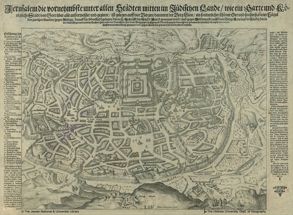 Antique Map of Jerusalem