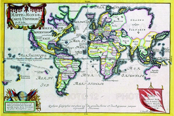 Mappe-Monde or Carte Universel 1724