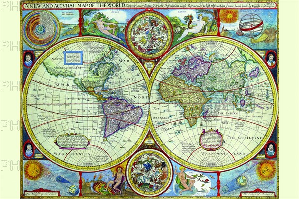 New & Accurate Map of the World; a Stereographic Projection 1646