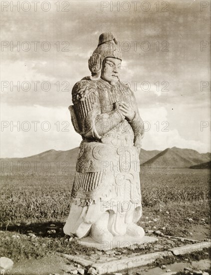 Statue of a Chinese warrior at the Ming Dynasty tombs