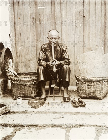 An itinerant shoemaker, Hong Kong