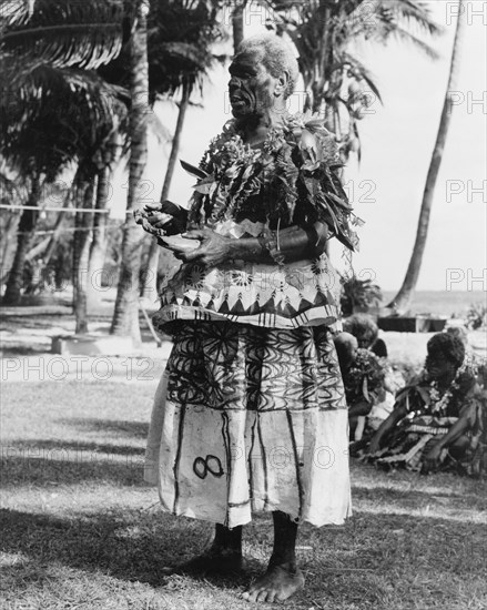 Fijian man with a 'tabua'