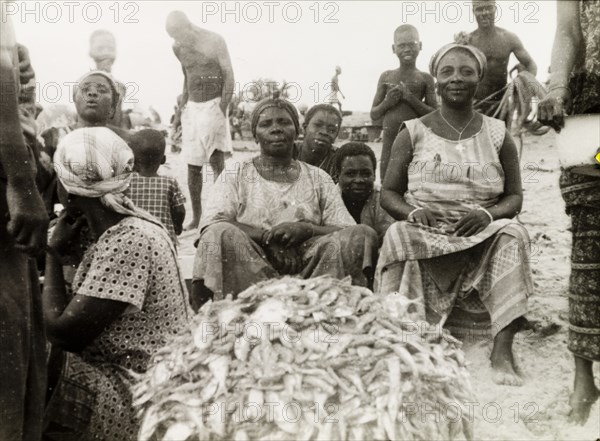 Fish stall at a Ghanaian market