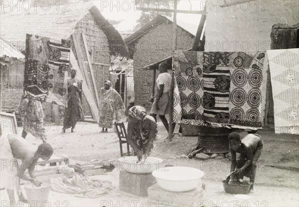 Washing day at an Asante village