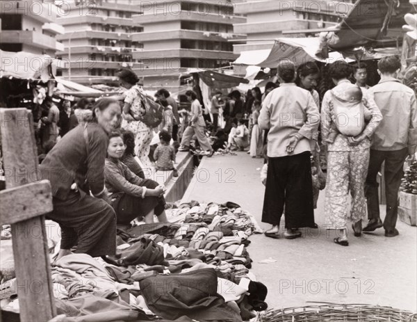 Clothes market in Hong Kong