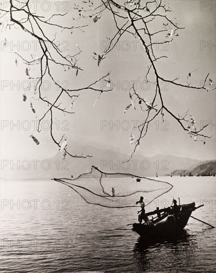 Fishing in a Hong Kong bay