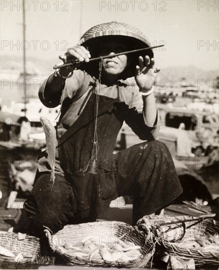 Weighing the day's catch