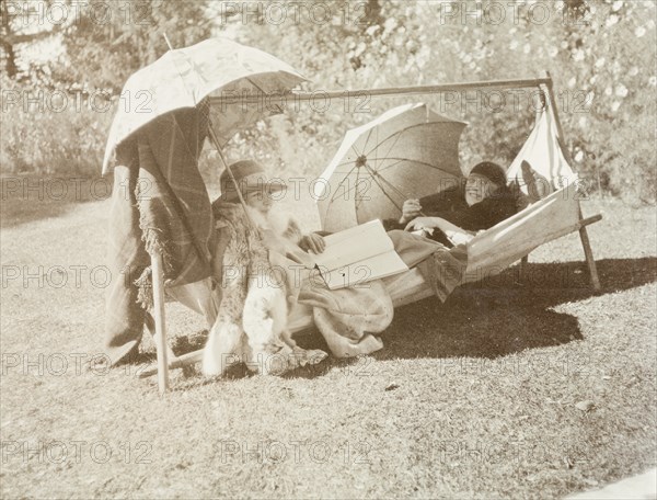 Lounging in a colonial garden