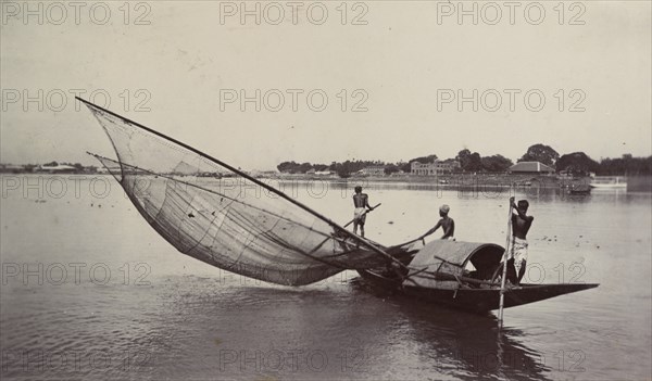 Fishing with a large net, India