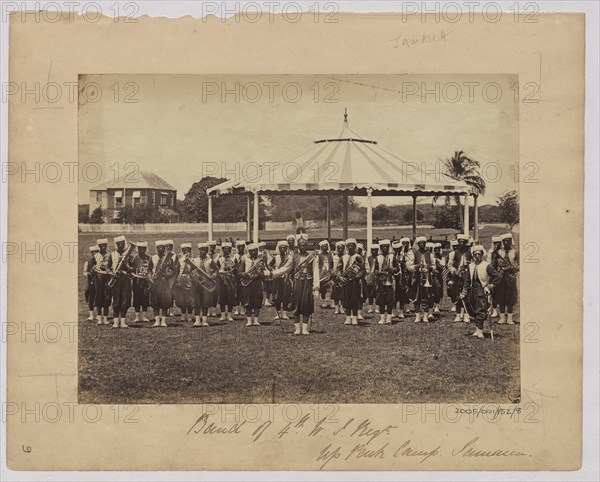 Brass band of the 4th Regiment at Park Camp