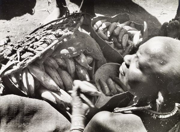 Banana seller at Karatina market