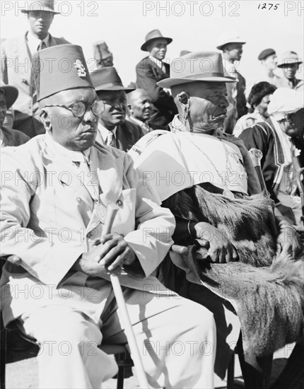 African elders await the Royal party at Eastleigh Airport