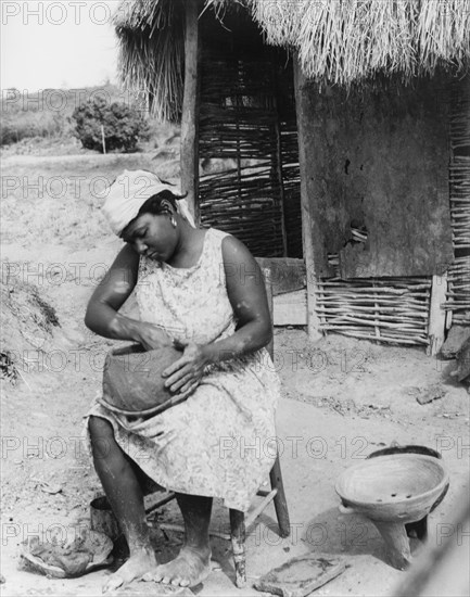 A potter in Monserrat