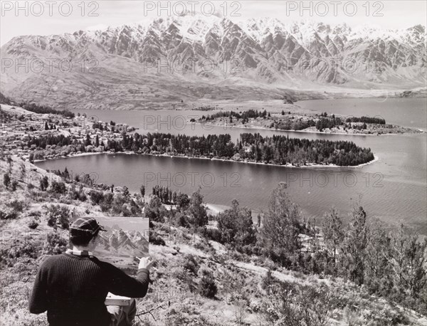 Painting Lake Wakatipu and the Remarkables