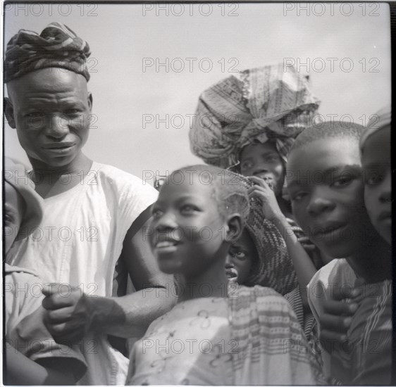 Ibadan Town, group with Yoruba girl