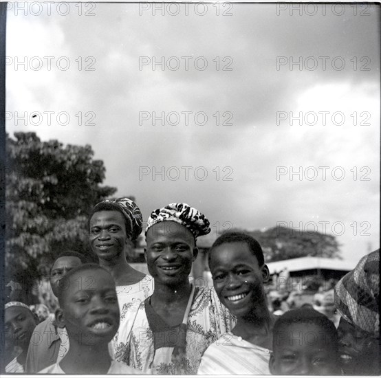 Ibadan: Town and market, group of men