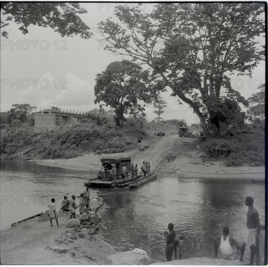 Journey from Ibadan to Cameroons, second ferry on Ikom road