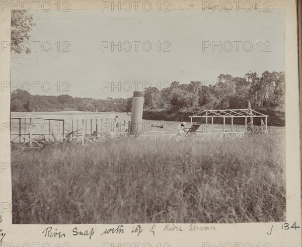 River with shot of steamer