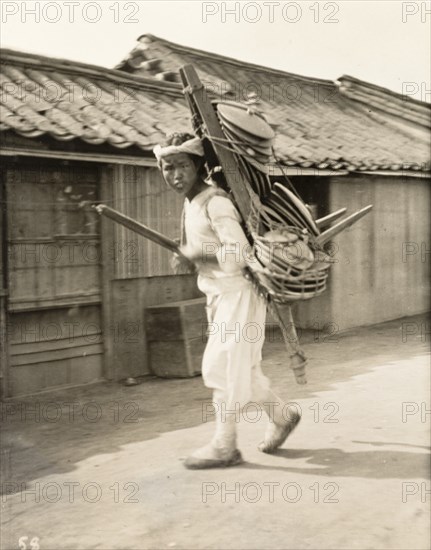 A Korean peddler boy